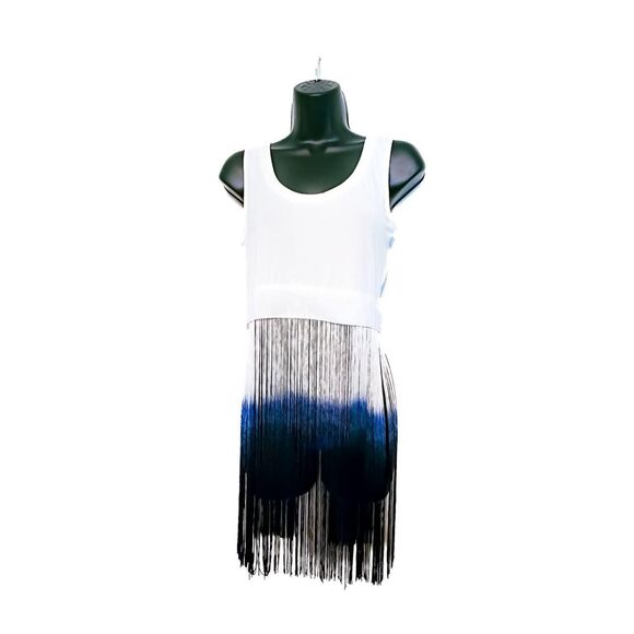Bebe Tops - Bebe Ombré Fringe Crop Tank 2000s boho festival style
